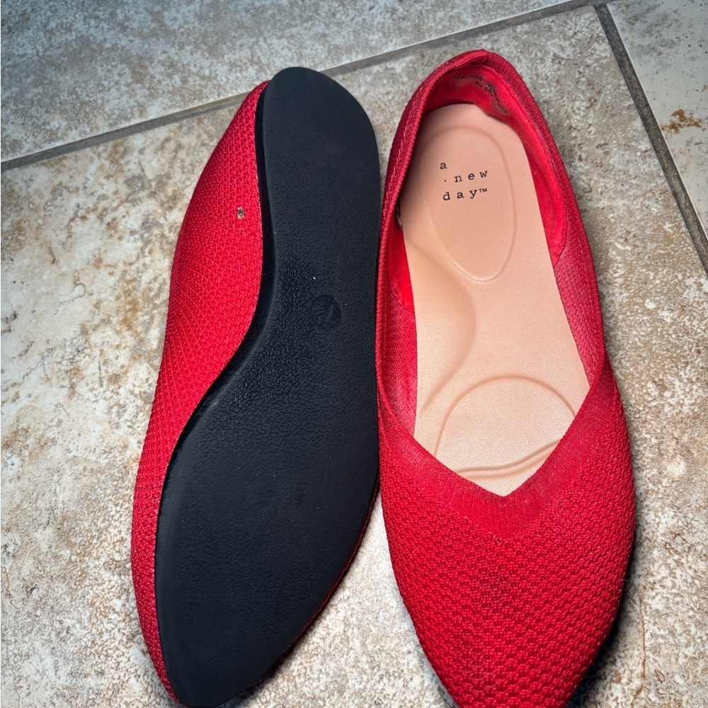 a new day Red Women's Flats - Picture 4 of 6